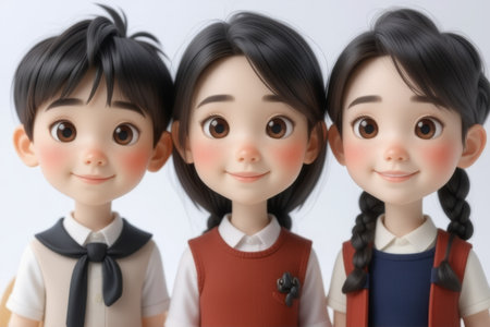 Cartoon style children's photoの素材