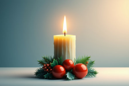 Lighted Christmas Decorative Candlesの素材