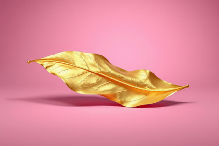 Pink background, gold leafの素材