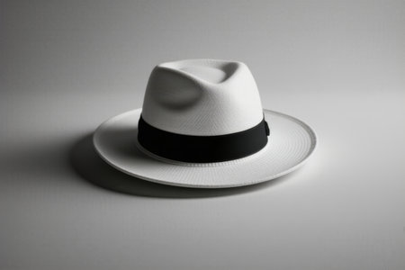 White Fashion Hat Close-upの素材