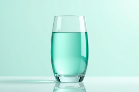 Light green liquid still life in a glassの素材