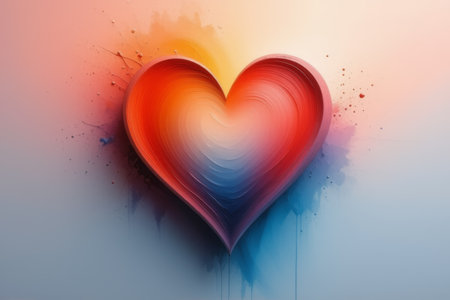 Colorful love romantic pattern materialの素材