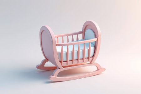 Pink Baby Cradle 3D Modelの素材