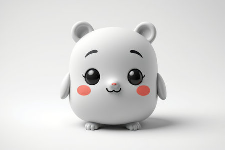 Cute cartoon bear 3D imageの素材