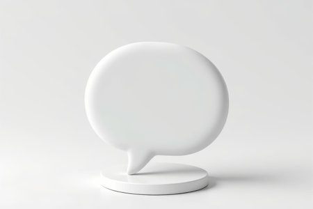 White Stereo Dialogue Bubble Display Modelの素材