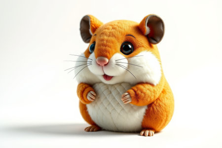 Cute cartoon hamster image materialの素材