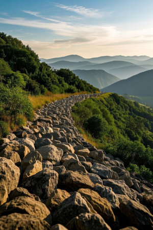 Mountain Stone Trail Natural Sceneryの素材