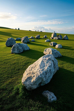 Meadow Boulder Landscape Natural Sceneryの素材