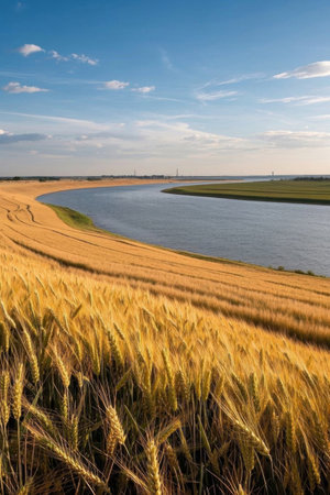 Panoramic view of the natural scenery of Maitian Riverの素材
