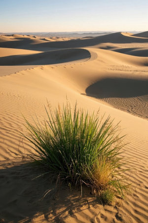 Green plant landscape in the desertの素材