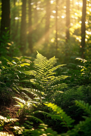 Forest greenery under the sunの素材