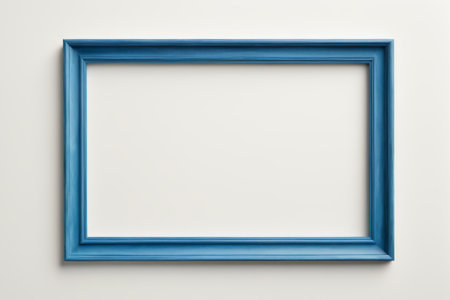 Blue art frame on white backgroundの素材