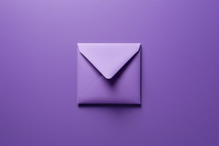 Envelope on purple backgroundの素材
