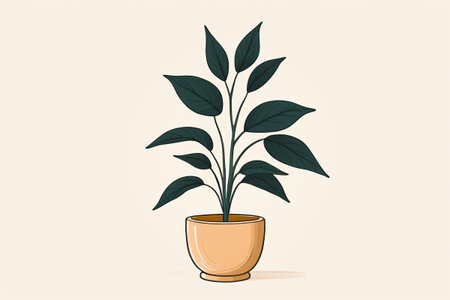 Potted green plant animation materialsの素材