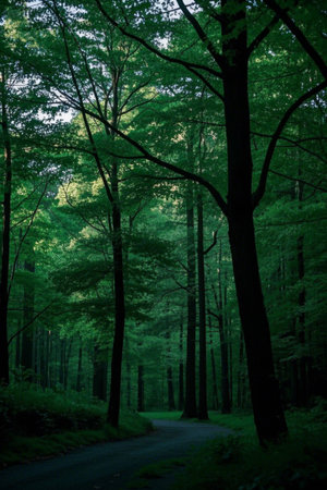 Forest trails and natural sceneryの素材