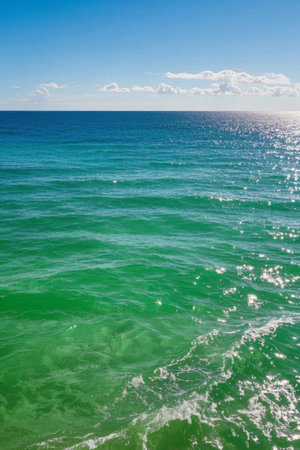 Blue ocean view on a clear dayの素材