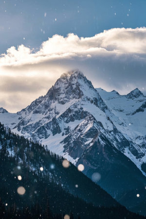 Snow Mountain Snow Scene Natural Sceneryの素材