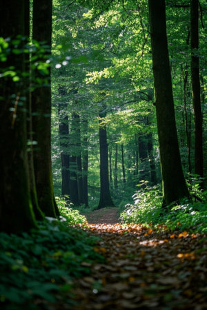 Sunshine Forest Trail Sceneryの素材