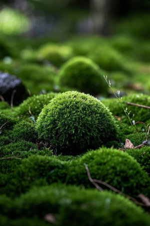 Close up of the green moss natural landscapeの素材