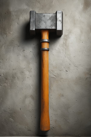 Hammer tool on concrete backgroundの素材