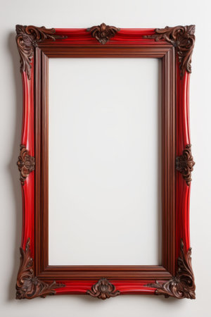 Red carved decorative picture frameの素材