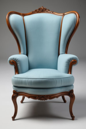 Light classical blue decorative chairの素材