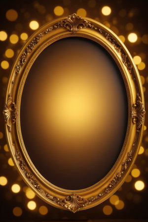 Gold decorative frame background imageの素材