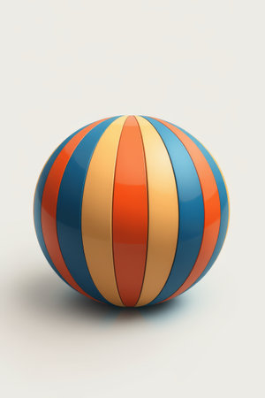 Colorful striped sphere design materialsの素材