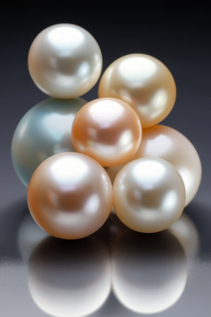 Close up of colorful pearlsの素材