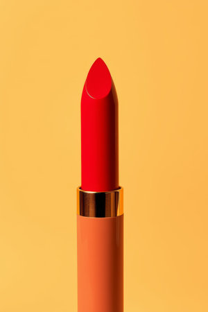 Close up of red lipstickの素材