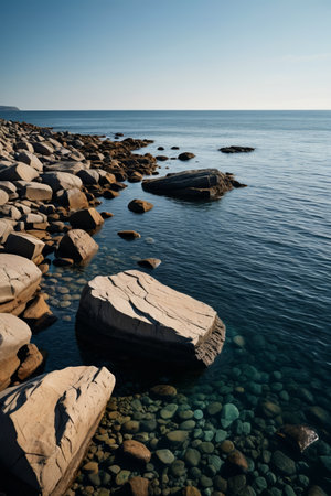 Coastal rocks and marine landscapeの素材