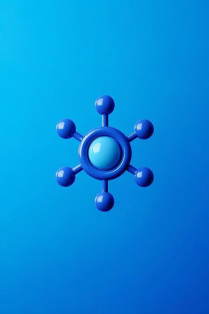 Blue molecular structure modelの素材