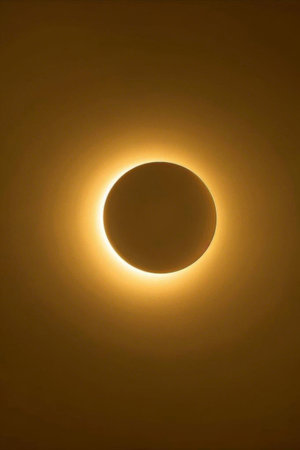 Close up of astronomical phenomena during solar eclipsesの素材