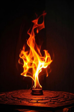 Close up of burning flamesの素材