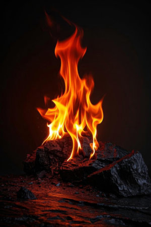 Burning Flame Close up Materialの素材