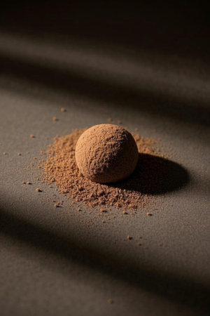 Close up of chocolate trufflesの素材