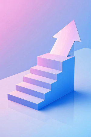 Stairway and Up Arrow Abstract Designの素材