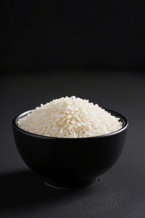 High-quality rice in a bowlの素材