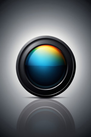 Blue gradient lens design materialsの素材