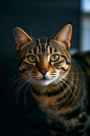 Tabby cat close upの素材