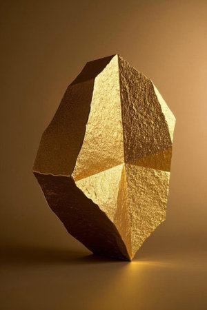 Golden geometric three dimensional designの素材