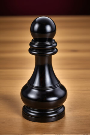 Close up of black chess piecesの素材