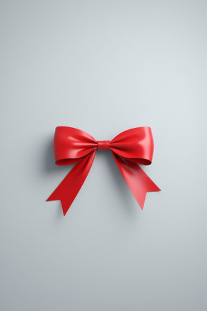 Red bow decoration materialの素材