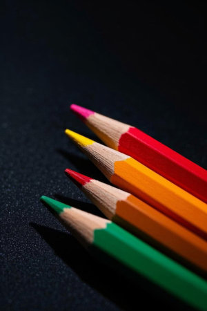 Colored pencil macro close upの素材