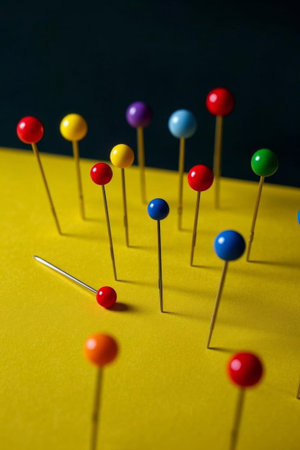 Colorful pin macro close upの素材