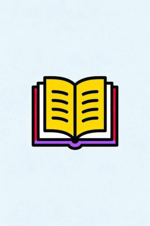 Open book illustration materialsの素材