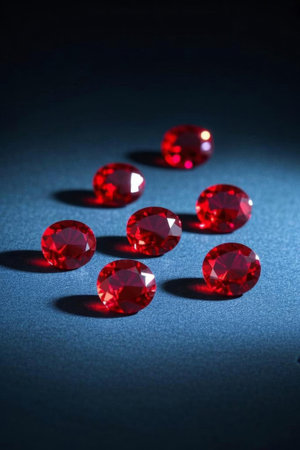 Close up of the red gemの素材