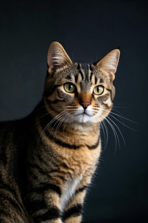 Tabby cat close upの素材