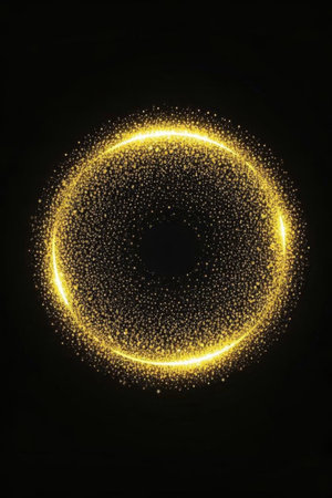 Golden particle halo background materialの素材