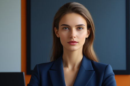 Office portrait of young businesswomanの素材